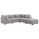 Cambria 5-piece Upholstered Modular Sectional Sofa Grey - Tampa Furniture Outlet