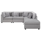 Cambria 5-piece Upholstered Modular Sectional Sofa Grey - Tampa Furniture Outlet
