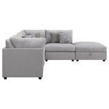 Cambria 5-piece Upholstered Modular Sectional Sofa Grey - Tampa Furniture Outlet