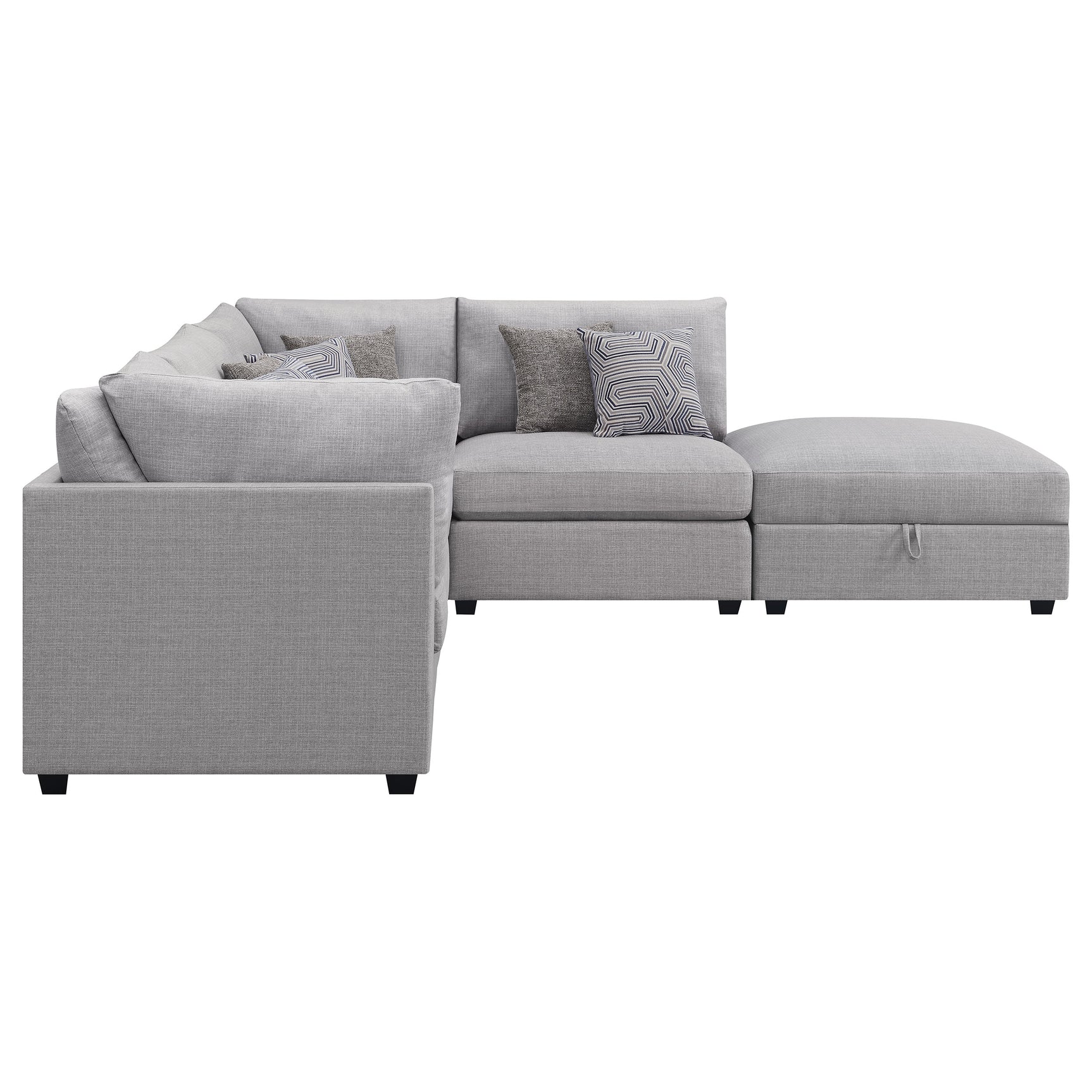Cambria 5-piece Upholstered Modular Sectional Sofa Grey - Tampa Furniture Outlet