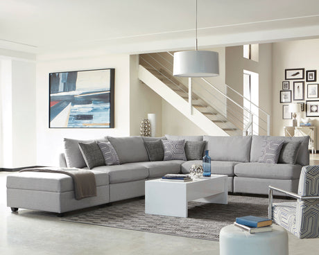 Tampa Furniture Outlet - Coaster - Cambria 6-piece Upholstered Modular Sectional Sofa Grey - 551511-S6A