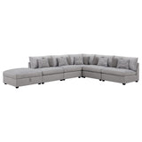 Cambria 6-piece Upholstered Modular Sectional Sofa Grey - Tampa Furniture Outlet