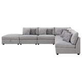 Cambria 6-piece Upholstered Modular Sectional Sofa Grey - Tampa Furniture Outlet