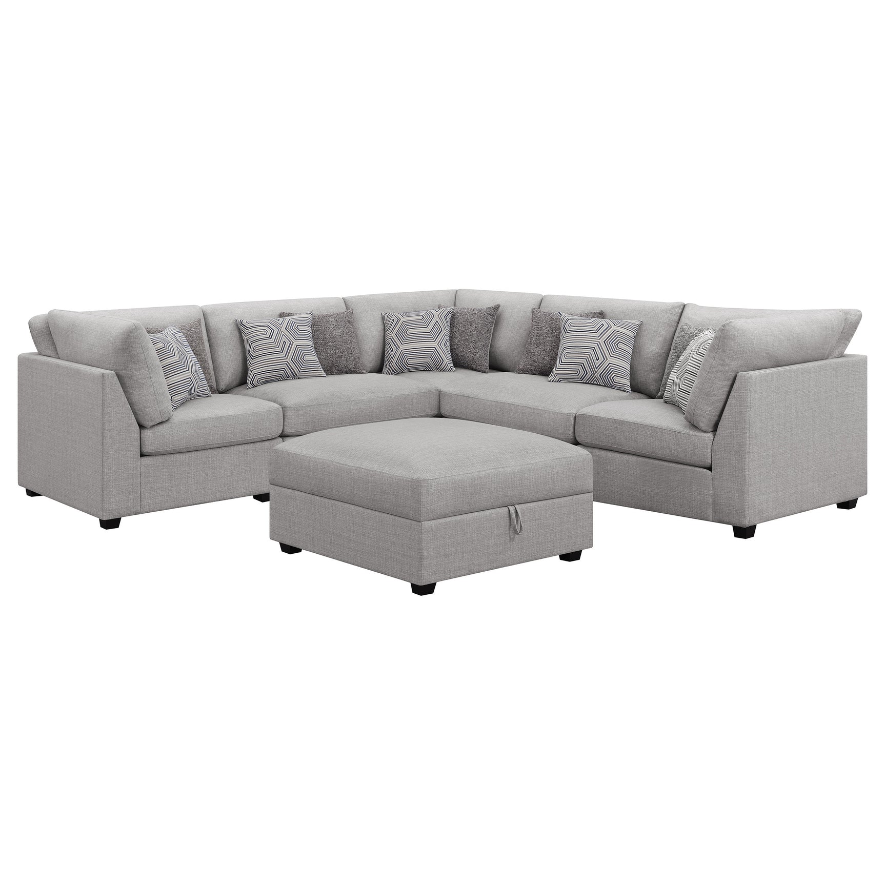 Cambria 6-piece Upholstered Modular Sectional Sofa Grey - Tampa Furniture Outlet
