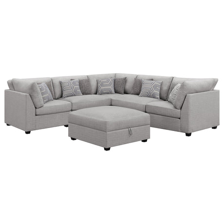 Cambria 6-piece Upholstered Modular Sectional Sofa Grey - Tampa Furniture Outlet