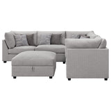 Cambria 6-piece Upholstered Modular Sectional Sofa Grey - Tampa Furniture Outlet