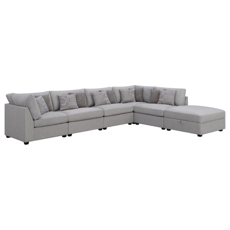 Cambria 6-piece Upholstered Modular Sectional Sofa Grey - Tampa Furniture Outlet