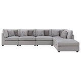 Cambria 6-piece Upholstered Modular Sectional Sofa Grey - Tampa Furniture Outlet