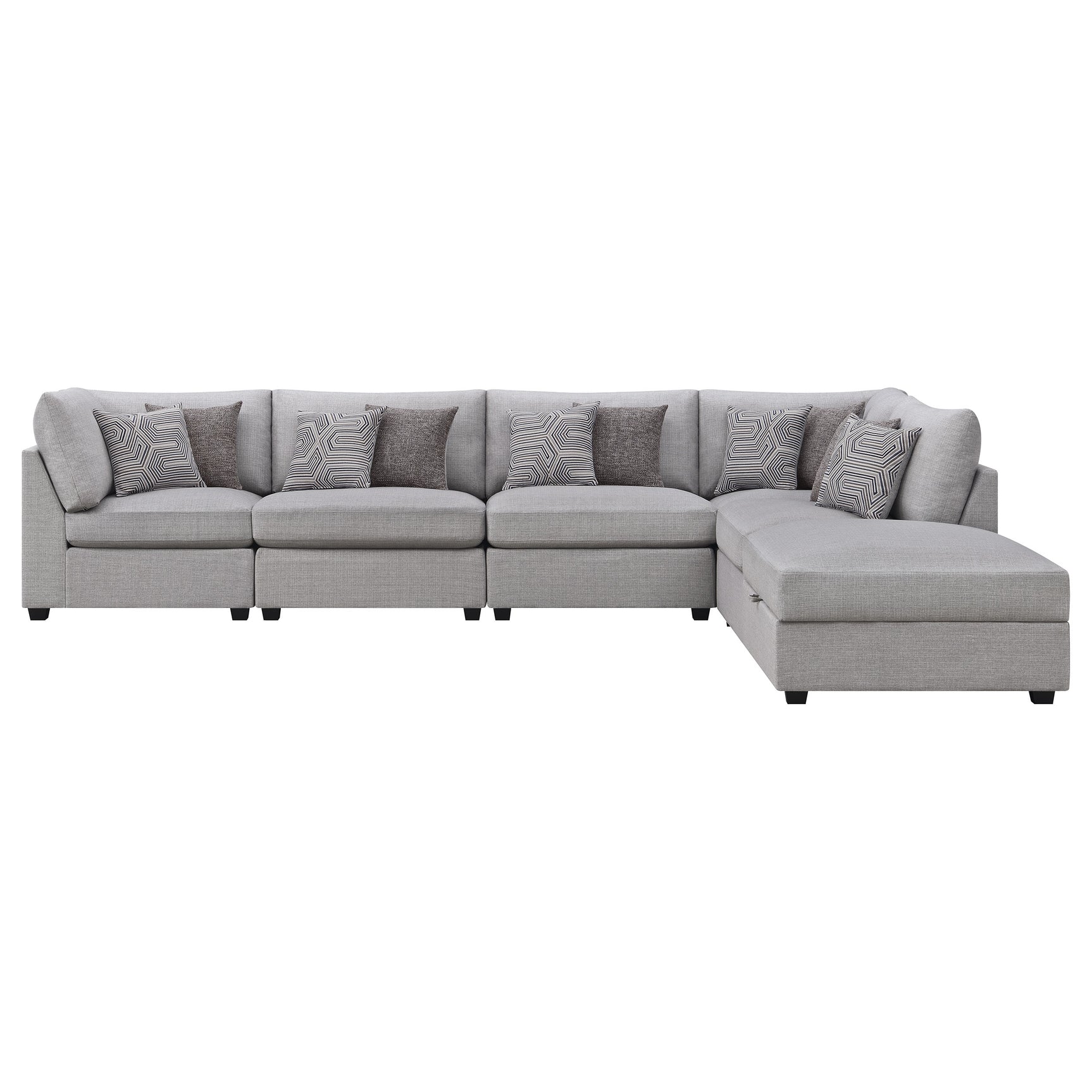 Cambria 6-piece Upholstered Modular Sectional Sofa Grey - Tampa Furniture Outlet