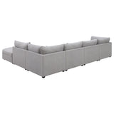 Cambria 6-piece Upholstered Modular Sectional Sofa Grey - Tampa Furniture Outlet
