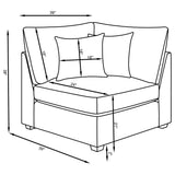 Cambria 6-piece Upholstered Modular Sectional Sofa Grey - Tampa Furniture Outlet