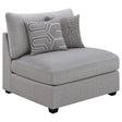 Tampa Furniture Outlet - Coaster - Cambria Upholstered Armless Chair Grey - 551511