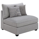 Tampa Furniture Outlet - Coaster - Cambria Upholstered Armless Chair Grey - 551511