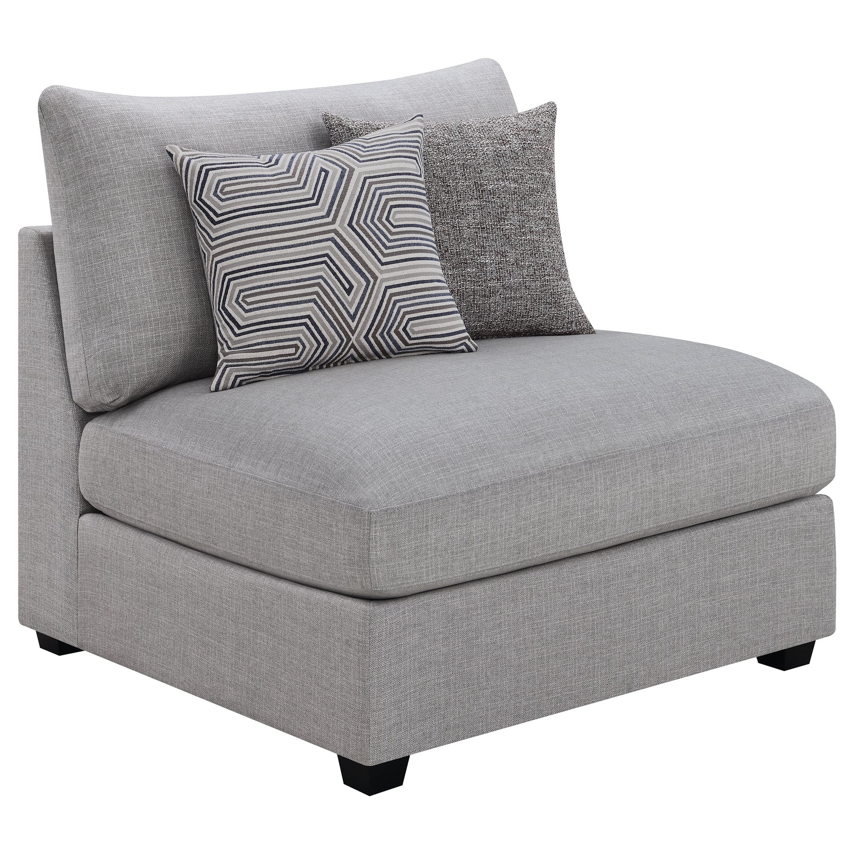 Tampa Furniture Outlet - Coaster - Cambria Upholstered Armless Chair Grey - 551511