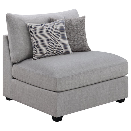 Tampa Furniture Outlet - Coaster - Cambria Upholstered Armless Chair Grey - 551511