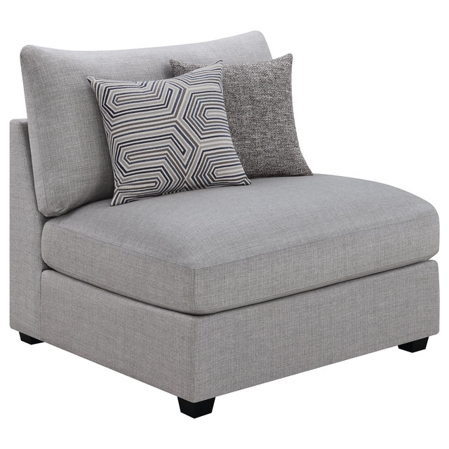 Tampa Furniture Outlet - Coaster - Cambria Upholstered Armless Chair Grey - 551511