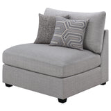 Cambria Upholstered Armless Chair Grey - Tampa Furniture Outlet