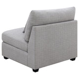Cambria Upholstered Armless Chair Grey - Tampa Furniture Outlet