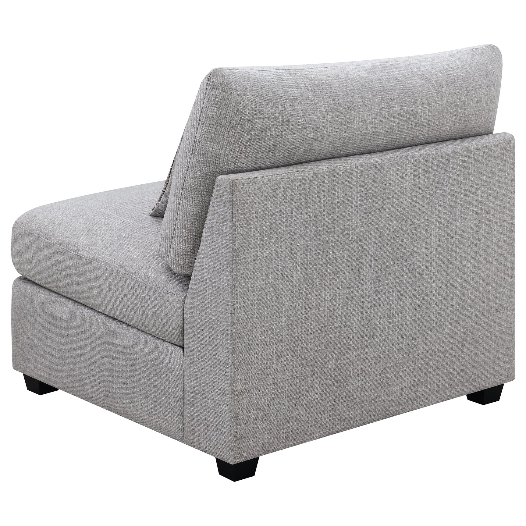 Cambria Upholstered Armless Chair Grey - Tampa Furniture Outlet