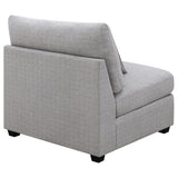 Cambria Upholstered Armless Chair Grey - Tampa Furniture Outlet