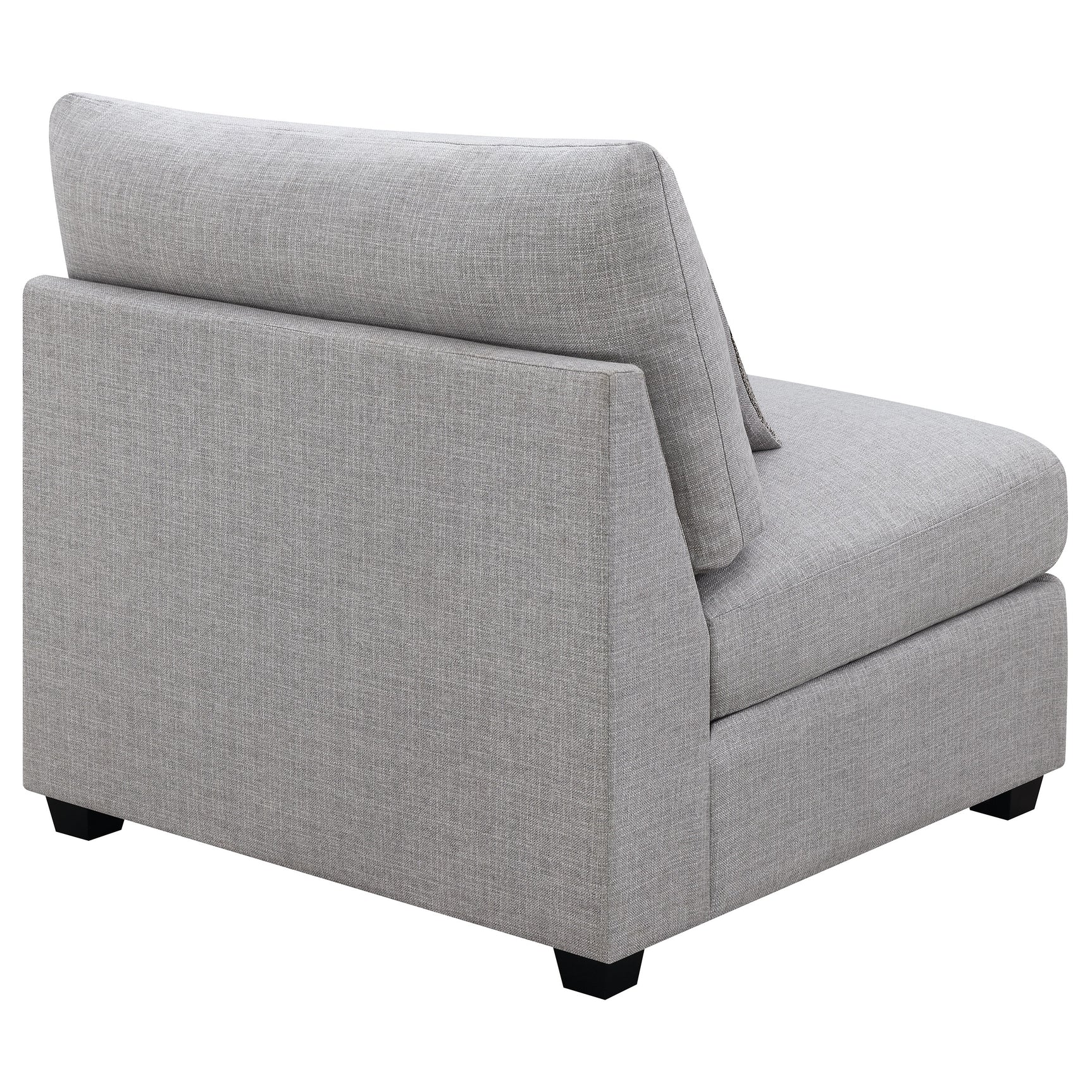 Cambria Upholstered Armless Chair Grey - Tampa Furniture Outlet