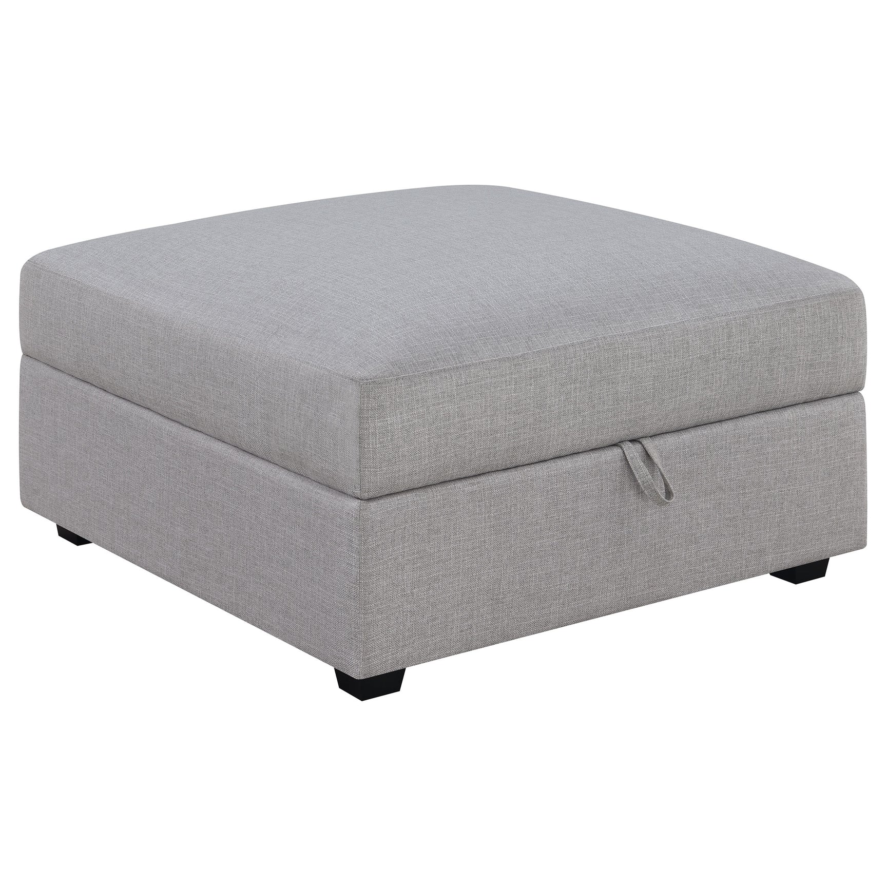 Tampa Furniture Outlet - Coaster - Cambria Square Upholstered Storage Ottoman Grey - 551513