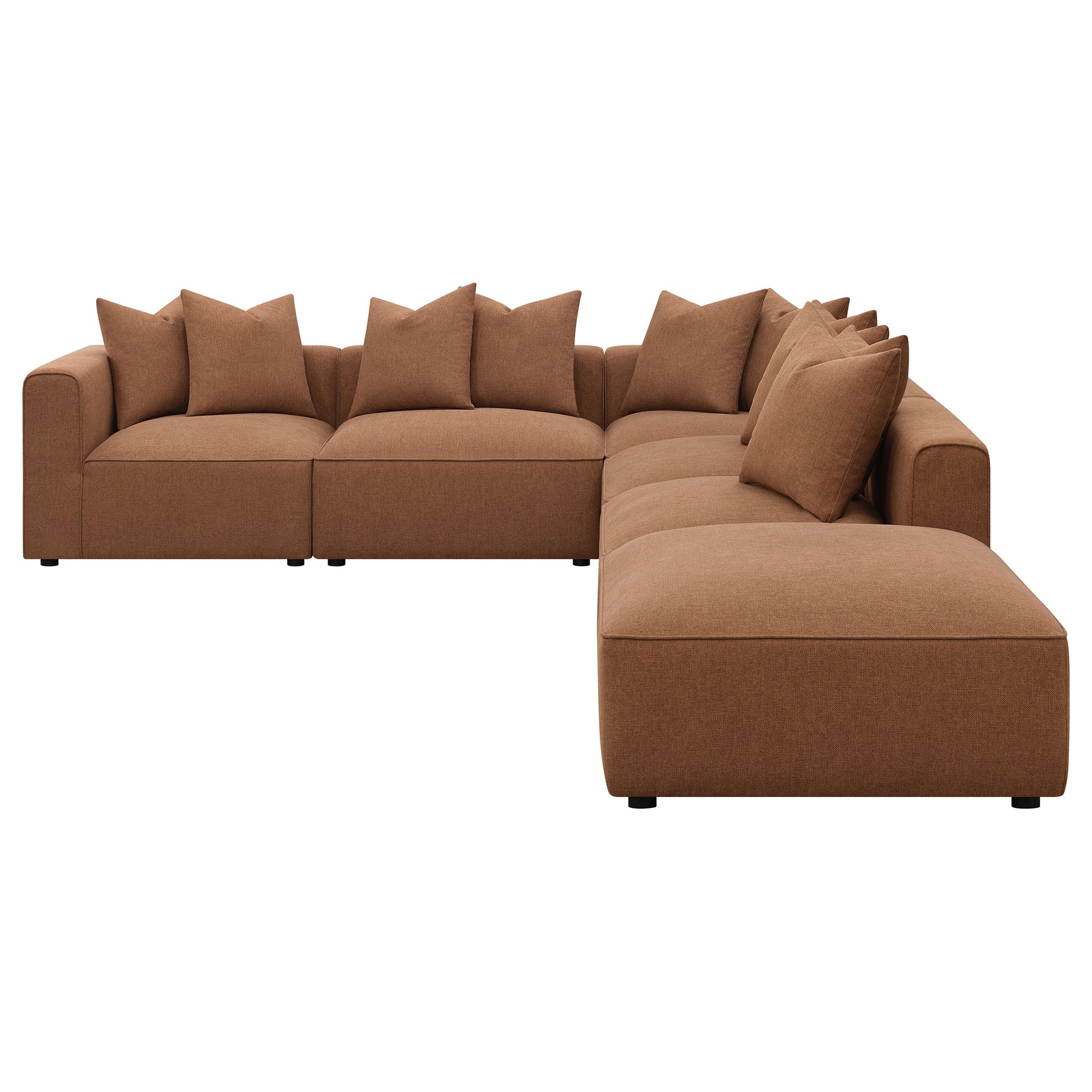 Jennifer 6-piece Upholstered Modular Sectional Terracotta - Tampa Furniture Outlet