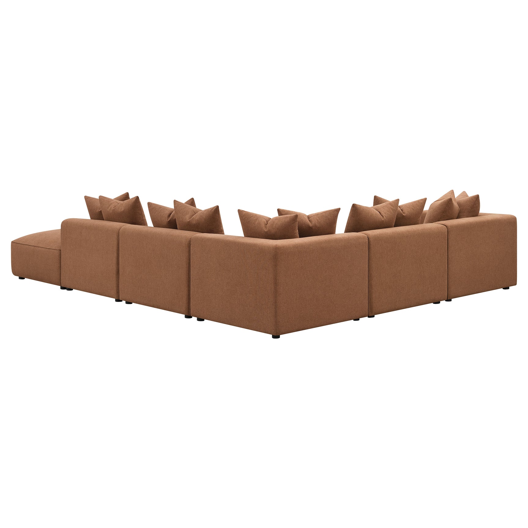 Jennifer 6-piece Upholstered Modular Sectional Terracotta - Tampa Furniture Outlet