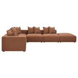 Jennifer 6-piece Upholstered Modular Sectional Terracotta - Tampa Furniture Outlet