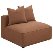 Tampa Furniture Outlet - Coaster - Jennifer Upholstered Armless Chair Terracotta - 551591