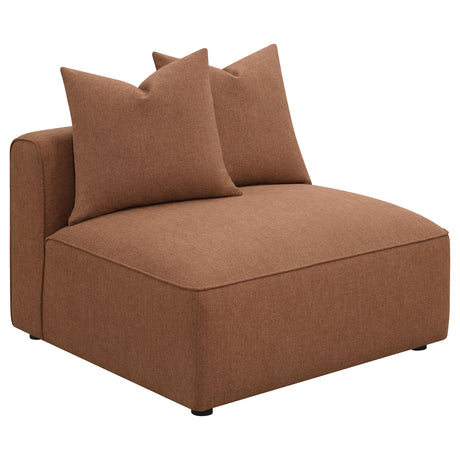 Tampa Furniture Outlet - Coaster - Jennifer Upholstered Armless Chair Terracotta - 551591