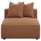 Jennifer Upholstered Armless Chair Terracotta - Tampa Furniture Outlet