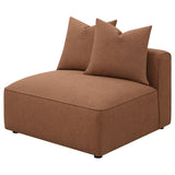 Jennifer Upholstered Armless Chair Terracotta - Tampa Furniture Outlet
