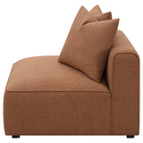 Jennifer Upholstered Armless Chair Terracotta - Tampa Furniture Outlet