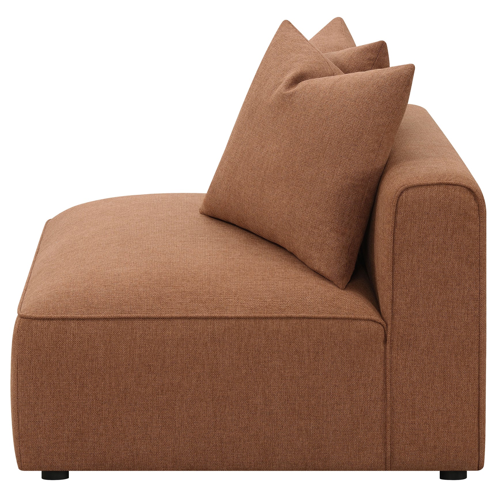 Jennifer Upholstered Armless Chair Terracotta - Tampa Furniture Outlet