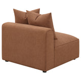 Jennifer Upholstered Armless Chair Terracotta - Tampa Furniture Outlet