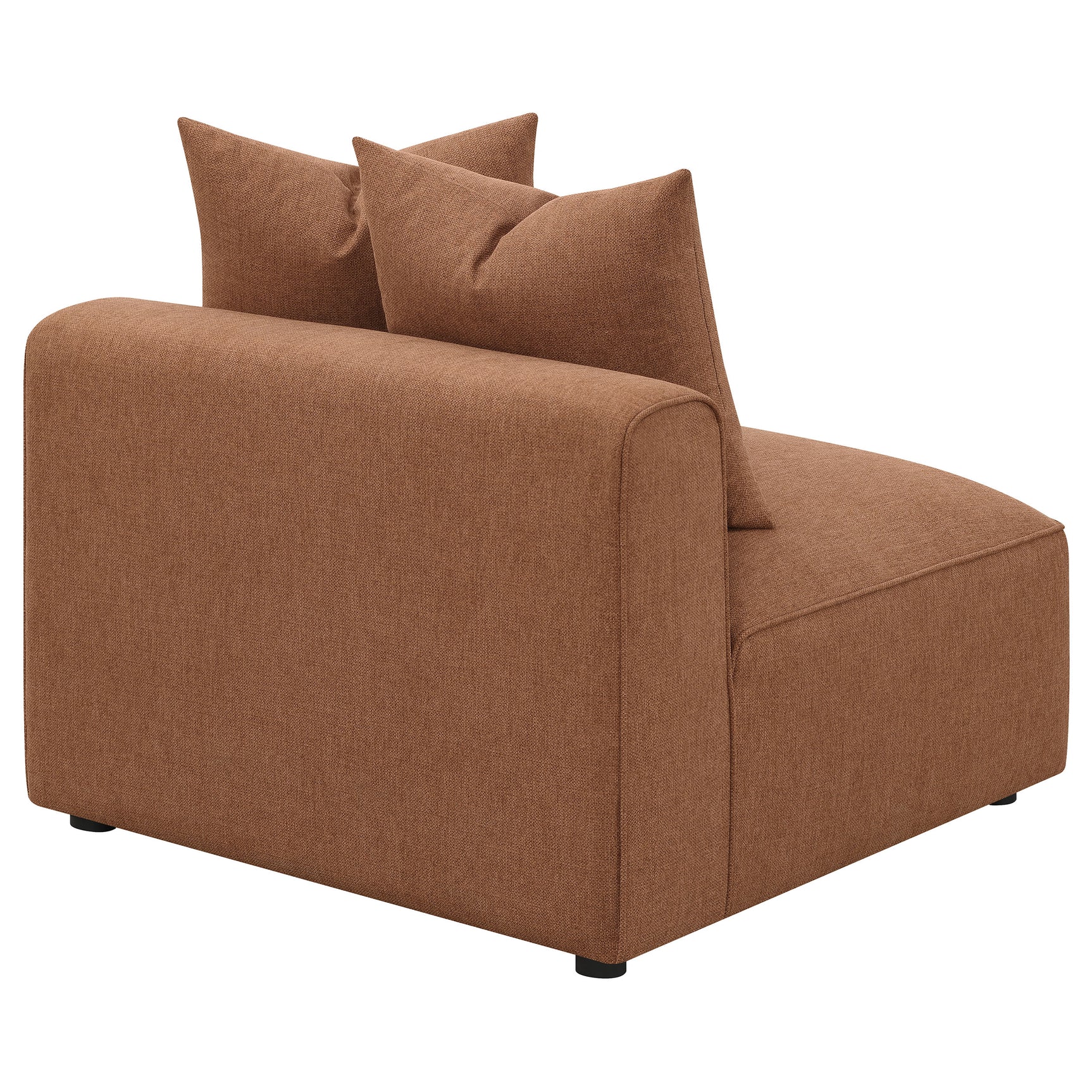 Jennifer Upholstered Armless Chair Terracotta - Tampa Furniture Outlet