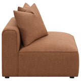 Jennifer Upholstered Armless Chair Terracotta - Tampa Furniture Outlet