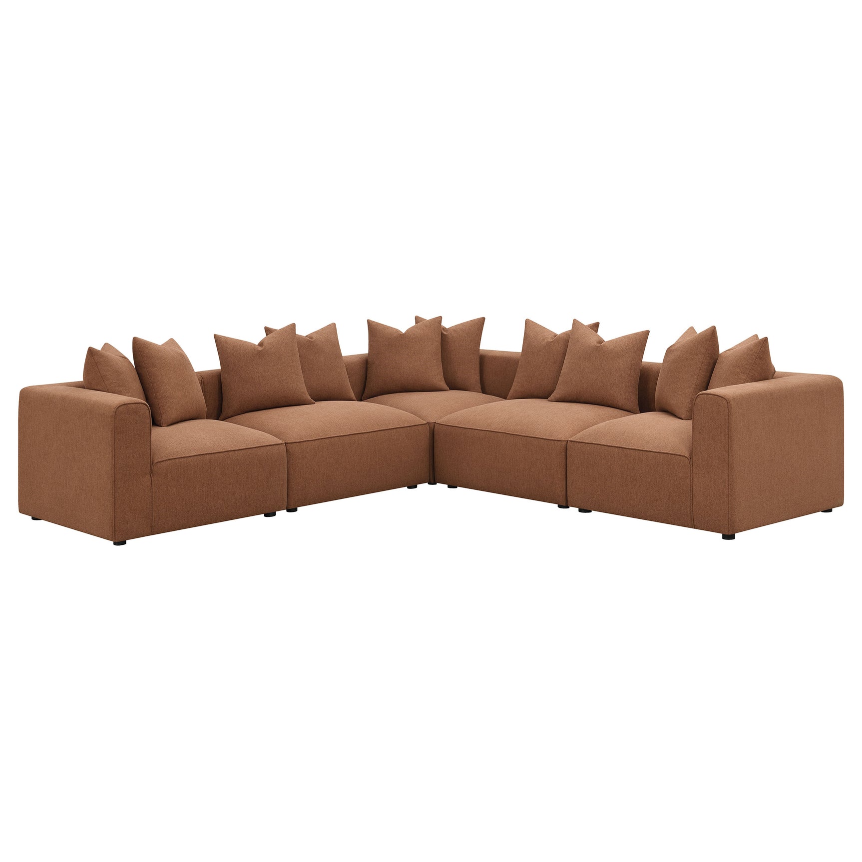 Jennifer Upholstered Armless Chair Terracotta - Tampa Furniture Outlet