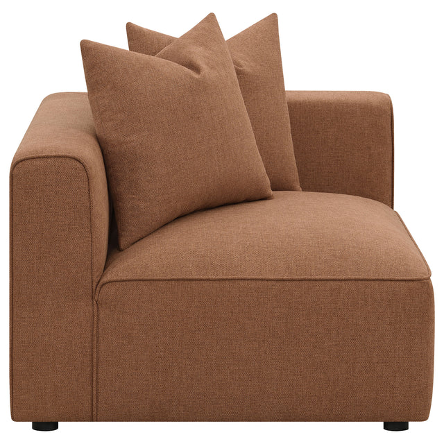 Tampa Furniture Outlet - Coaster - Jennifer Upholstered Corner Chair Terracotta - 551592
