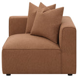 Jennifer Upholstered Corner Chair Terracotta - Tampa Furniture Outlet