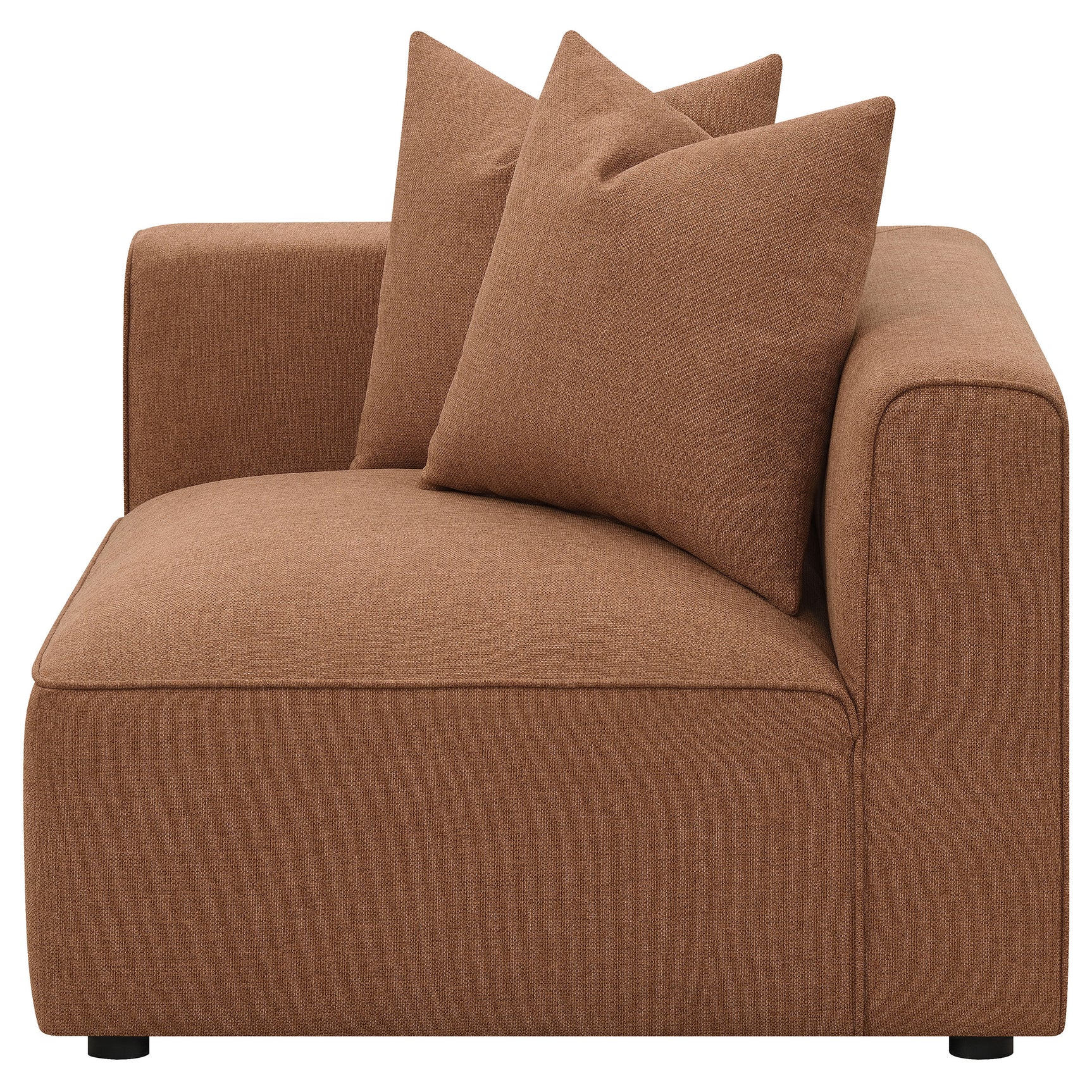 Jennifer Upholstered Corner Chair Terracotta - Tampa Furniture Outlet