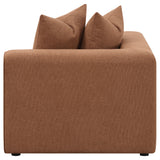 Jennifer Upholstered Corner Chair Terracotta - Tampa Furniture Outlet