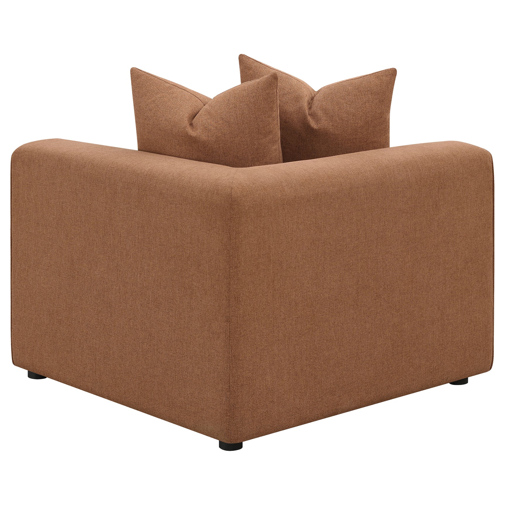 Jennifer Upholstered Corner Chair Terracotta - Tampa Furniture Outlet