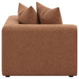 Jennifer Upholstered Corner Chair Terracotta - Tampa Furniture Outlet
