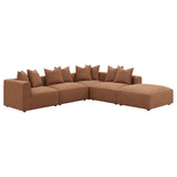 Jennifer Upholstered Corner Chair Terracotta - Tampa Furniture Outlet