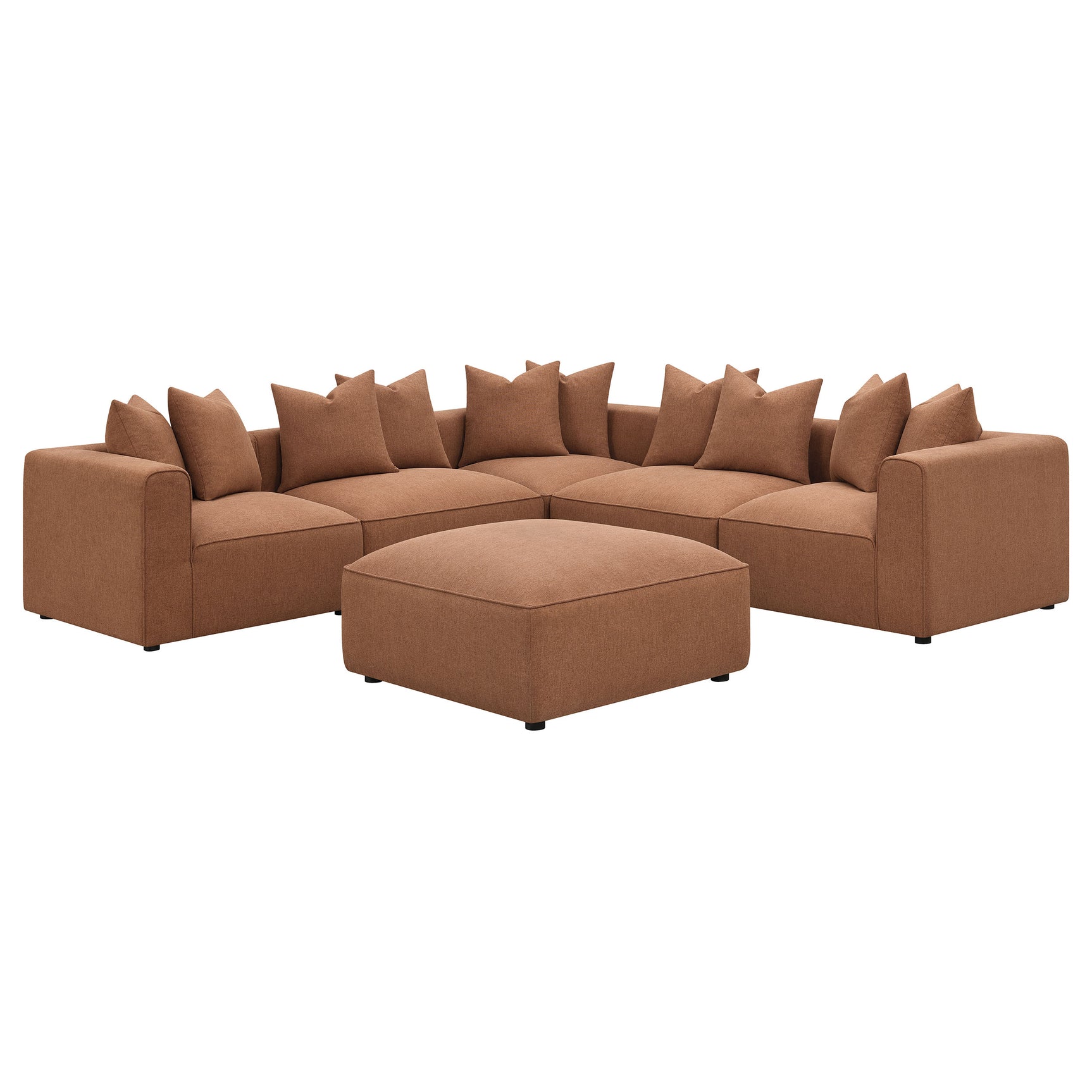 Jennifer Upholstered Corner Chair Terracotta - Tampa Furniture Outlet