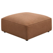 Tampa Furniture Outlet - Coaster - Jennifer Square Upholstered Ottoman Terracotta - 551593
