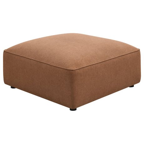 Tampa Furniture Outlet - Coaster - Jennifer Square Upholstered Ottoman Terracotta - 551593
