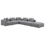 Jennifer 6-piece Upholstered Modular Sectional Grey - Tampa Furniture Outlet